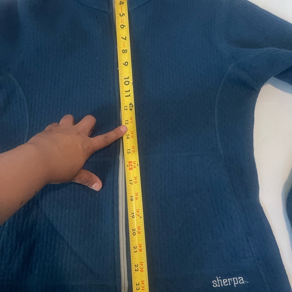 Women's Blue Jacket Sherpa Adventure M wool - Picture 7 of 8